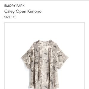 Emory Park - Caley Open Kimono XS NWOT